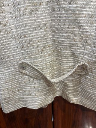 Chaqueta Mujer Vestir Laserre Beige y Dorado