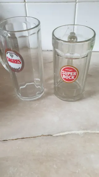 Conjunto 2 Canecas Vintage Sagres Super Bock