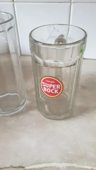 Conjunto 2 Canecas Vintage Sagres Super Bock