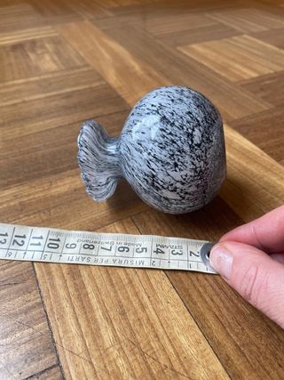 Vaso vetro di Murano bianco e nero