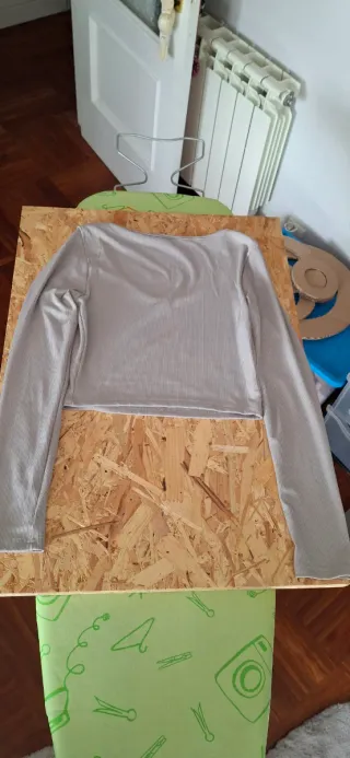 Camiseta SHEIN manga larga Gris Talla S