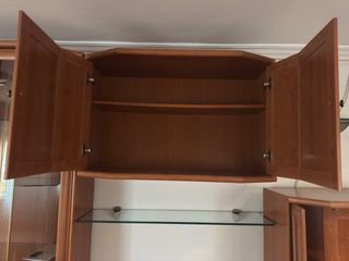 Mueble Salón Modular Madera y Cristal