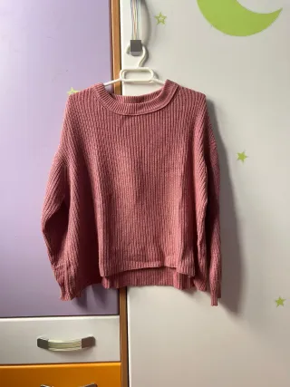 Jersey rosa de punto talla única