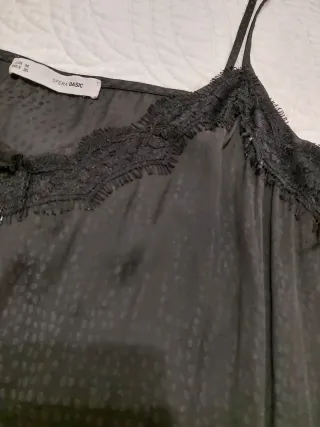 Top Sfera Negro Encaje