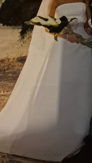 Vestido de Novia Blanco con Encaje