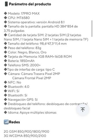 Mini móvil 17 Pro Max