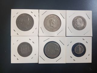 LOTE DE 6 MONEDAS ANTIGUAS PARA COLECCIONAR