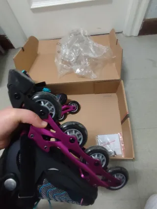 Patines en línea Fila Talla 35-38. Usados una vez.