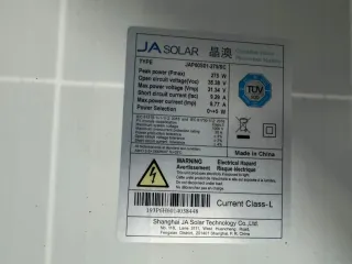 Placas Solares JA Solar Usadas