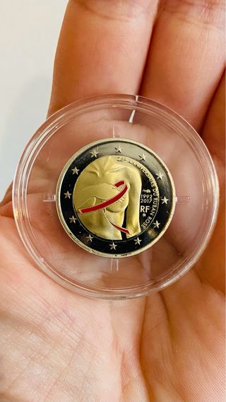 Moneda 2€ Proof Lazo Rosa Monnaie de Paris