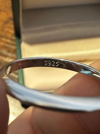 Anillo Moissanita Negra Plata Certificado