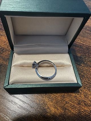 Anillo Moissanita Negra Plata Certificado