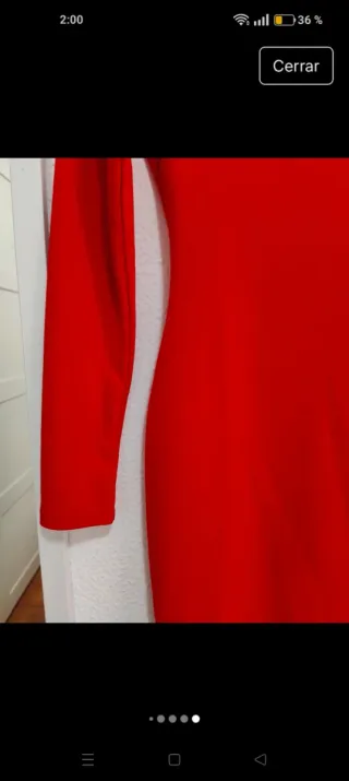 Vestido midi rojo H&M