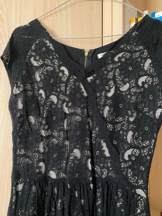 Vestido fiesta encaje Mango