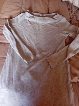 Vestido punto gris talla S