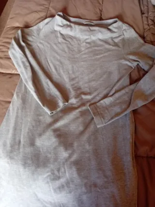 Vestido punto gris talla S