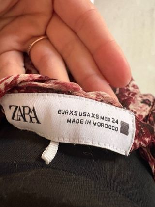 Vestido Zara estampado