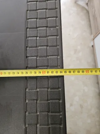 MESA DE TERRAZA MARRON CHOCOLATE.