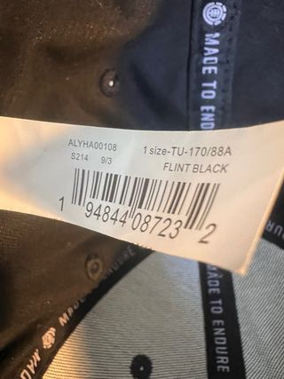 Gorra Element Negra Talla Única