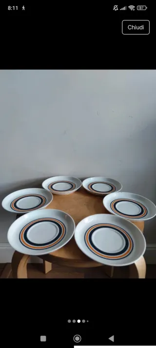 Set 6 Tazze e Piattini Vintage space age Arzberg