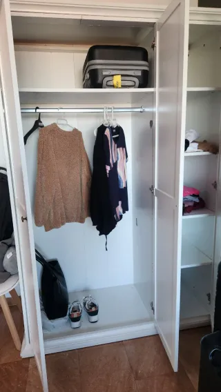 Armario ropero blanco 3 puertas