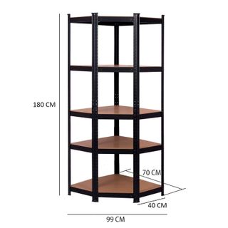 Estantería esquina metálica 70x40x180cm CatterHouse KHG05145
