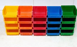 Caixas de stock arrumação plásticas empilháveis