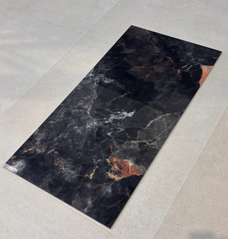 Porcelánico Negro Brillo 60x120 cm