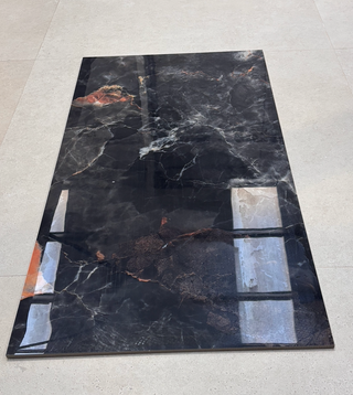 Porcelánico Negro Brillo 60x120 cm