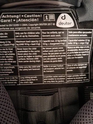 Silla de porteo Deuter para senderismo