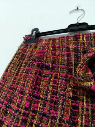 Gonna tweed wrap multicolor taglia XS