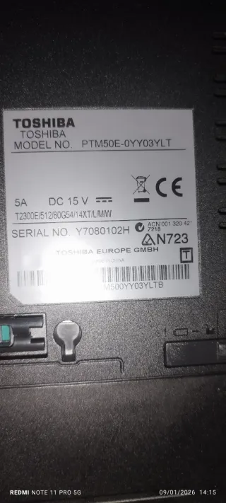 Portátil Toshiba Azul