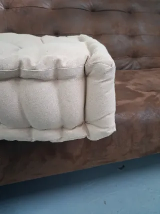 Cojín de palet beige y marrón