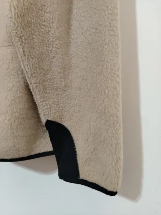 Giacca pile beige multicolor