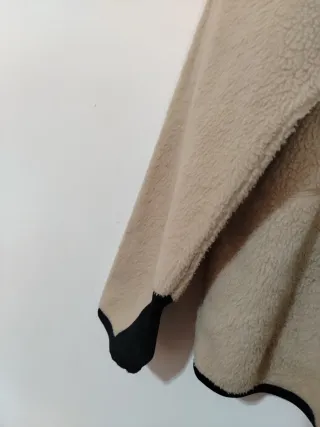 Giacca pile beige multicolor