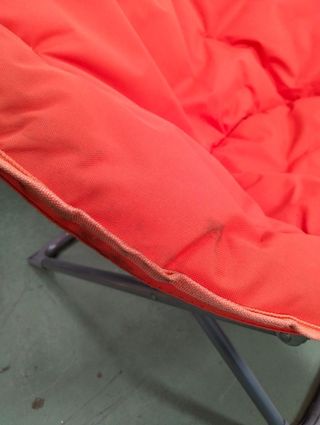 Silla plegable redonda con asiento acolchado suave