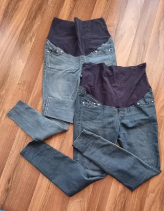 Vaqueros premamá azules