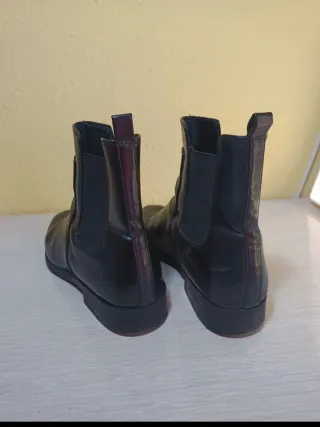 Botines Stradivarius negros planos