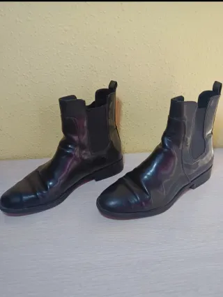 Botines Stradivarius negros planos
