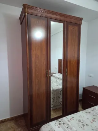 Armario de madera con espejo