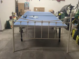 Cabezal cama metal beige 150cm