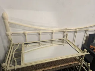 Cabezal cama metal beige 150cm