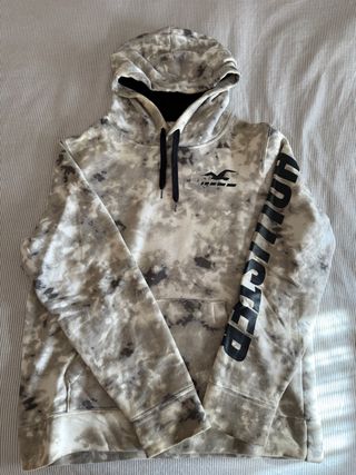 Sudadera Hollister Tie-Dye Gris y Beige