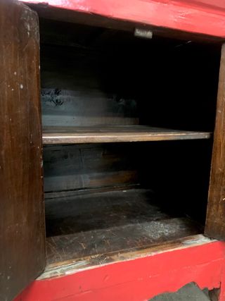 Mueble Oriental Vintage Rojo y Dorado