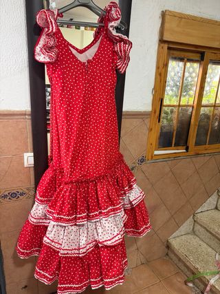 Traje Flamenca Rojo Lunares