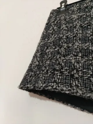 Minigonna tweed taglia S con lana