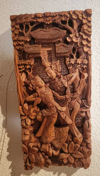 Talla de madera figuras bailarines