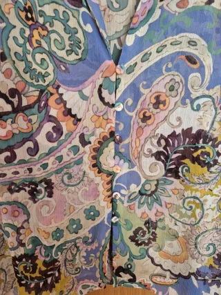 Blusa Zara Estampada Multicolor