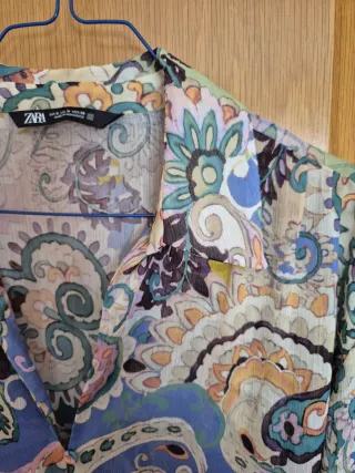 Blusa Zara Estampada Multicolor