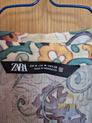 Blusa Zara Estampada Multicolor